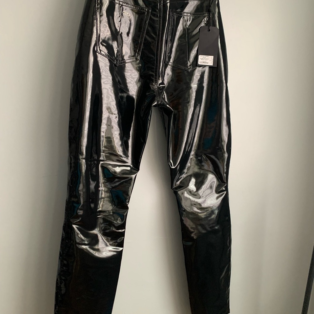 Rag & Bones Black Vinyl Pants - Picture 3 of 9